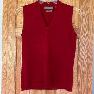 NWOT Valerie Stevens 100% cashmere v-neck sleeveless sweater vest size XS